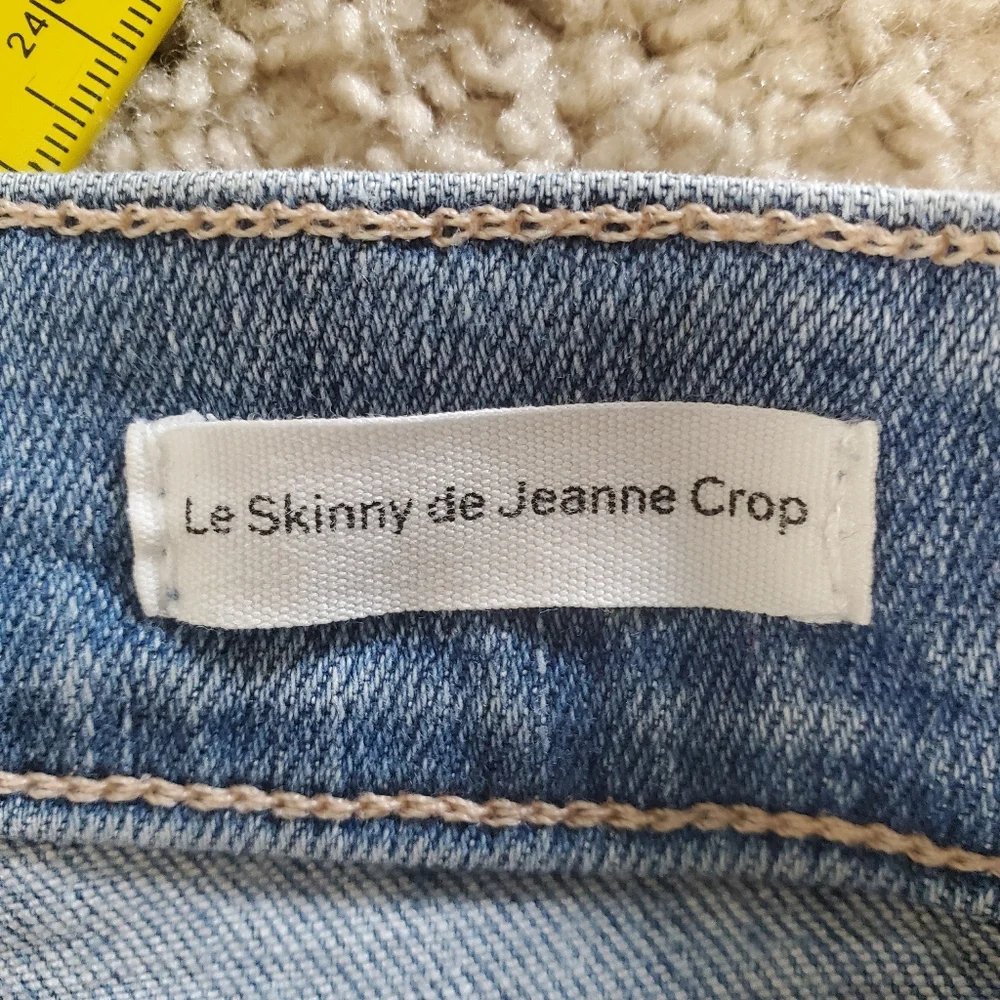 Frame Le Skinny De Jeanne Crop Distressed Light Wash Size 25 - Picture 12 of 14